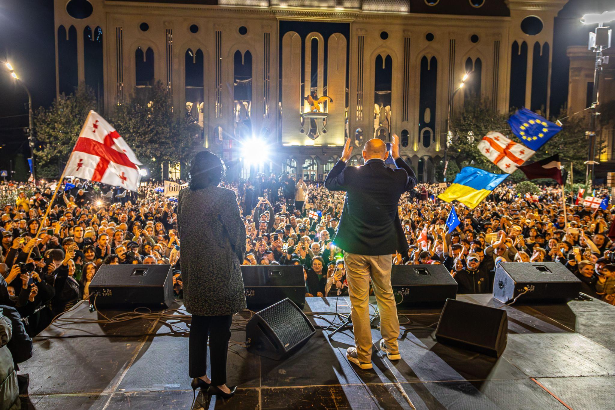  Georgia's controversial 26 October parlimentary elections where Georgian Dream has claimed a win Salome Zurabishvili. (Théo Prouvost)