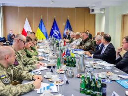 ukraine-nato meeting poland 16 november 2024 ukraine's defense ministry jatec nato ukraine brigadier general anatolii klochko participated discuss deployment polish city bydgoszcz