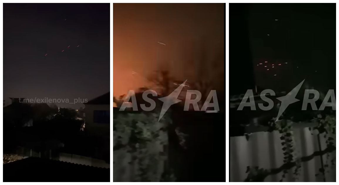 massive drone attack targets krymsk airfield russia's krasnodar krai authorities say russian air defenses active krai's district 15 november 2024 screenshots social media posts krymsk-russia-air-defenses-active