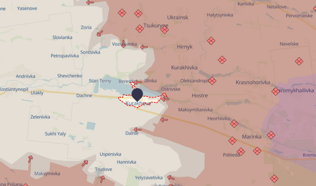 Deep State: Kurakhove remains epicenter of fighting, nearly 700 clashes in two weeks