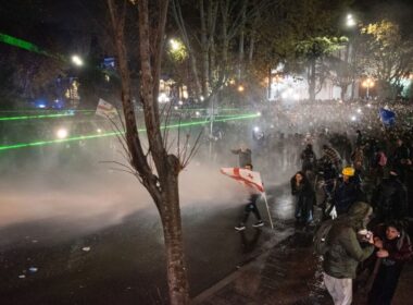 ukraine condemns violent crackdown peaceful protests tbilisi riot police use water cannons clear road protesters including some pointing lasers 28 2024 ukraine’s ministry foreign affairs (mfa) issued strong condemnation 29