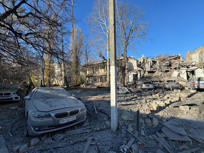 aftermath russian air attack odesa morning 25 november ukraine news ukrainian reports