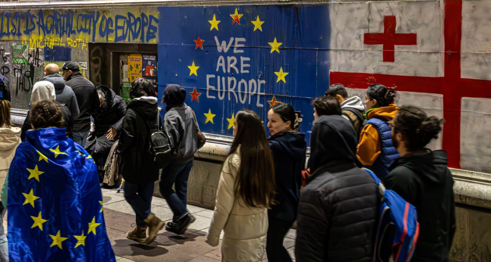 Protests Georgia against Georgian Dream anti-Russian