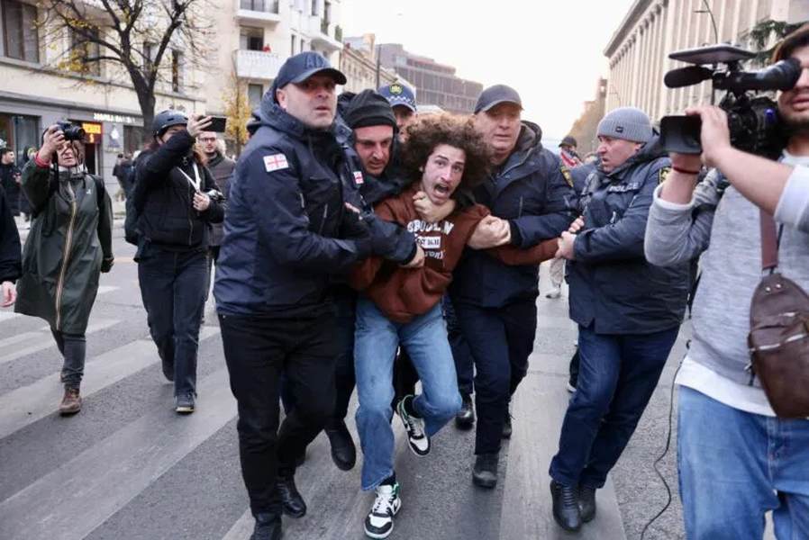 Protests Georgia against Georgian Dream anti-Russian