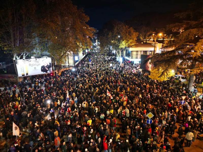 Protests Georgia against Georgian Dream anti-Russian