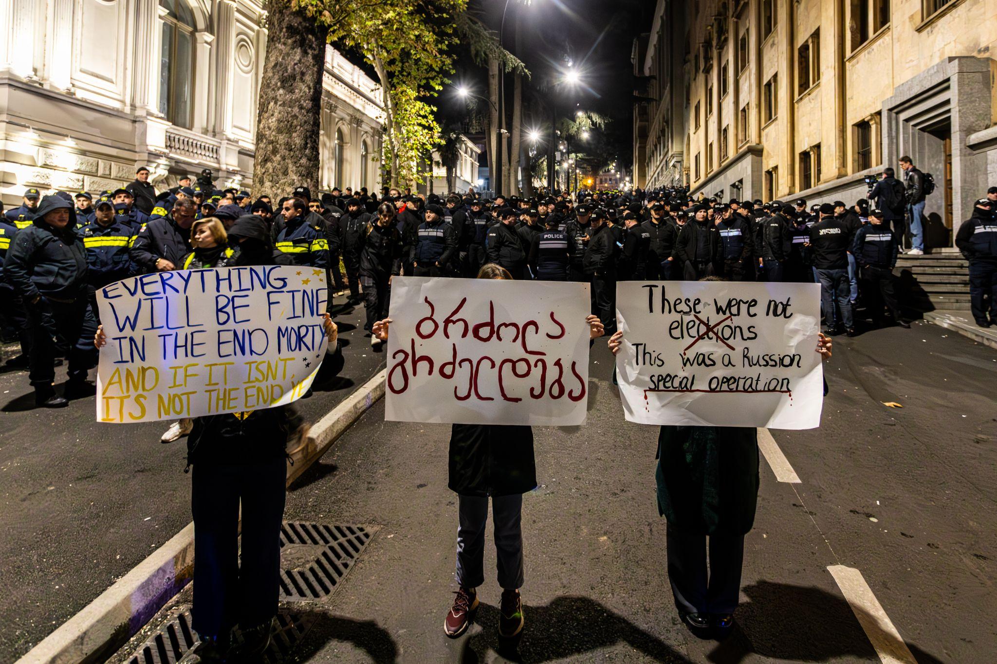 Protests Georgia against Georgian Dream anti-Russian