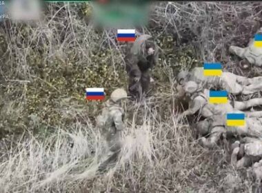 russian military execute five ukrainian pows zaporizhzhia oblast drone footage shared prosecutor general's office execution prisoners-of-war troops reportedly 24 russia murdered ukraine news reports