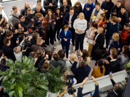 pro-eu sandu secures historic second term moldova's president defeating pro-russian stoianoglo maia (in center) giving comments press after winning presidential elections chisinau 4 november 2024