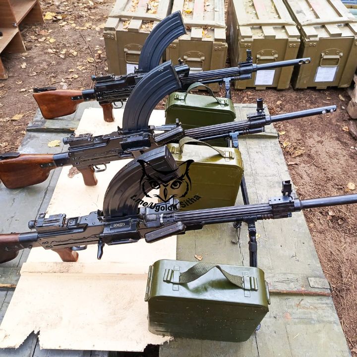 Three Type 73 machine guns claimed to be in Russian service. Credit: Ugolok Sitha Telegram