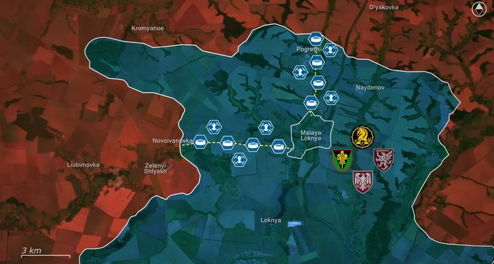 Ukrainian defense of Malaya Loknya with mines and drones from 17th, 47th, 80th, and 82nd Brigades