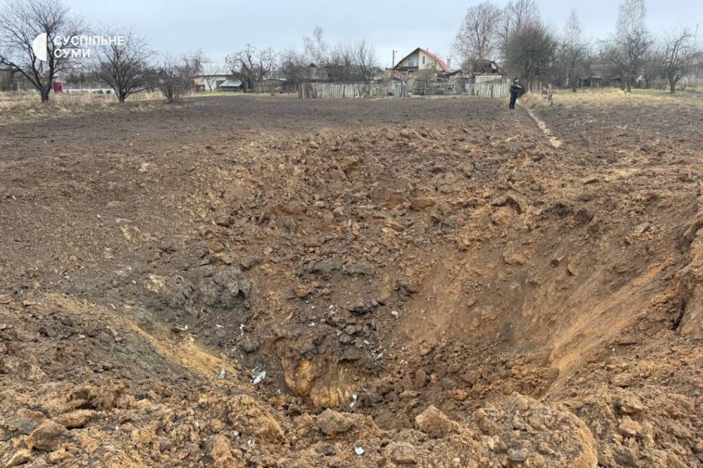 ukraine downed 6/21 missiles during russia's morning attack air force says crater left behind explosion russian missile shostka sumy oblast 31 2024 ірщіелф additionally 40 drones none has reached intended