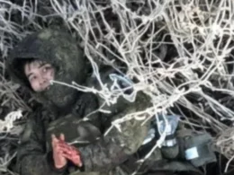 A purported North Korean casualty in Kursk