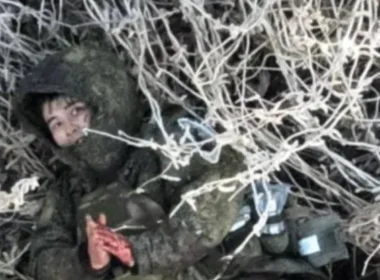 A purported North Korean casualty in Kursk