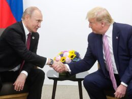 experts urge trump ramp up pressure putin before any peace talks presidents vladimir (l) russia donald (r) during g-20 summit osaka japan 28 2019 kremlinru 1024px-vladimir_putin_and_donald_trump_(2019-06-28)_06 analysts mark montgomery john