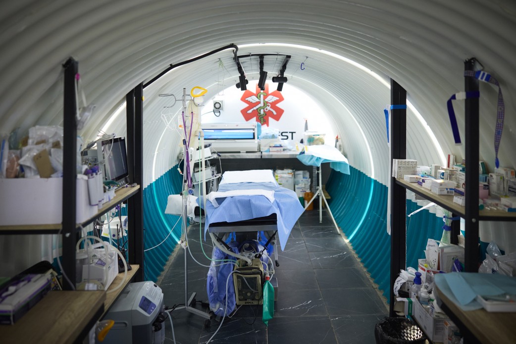 an underground frontline surgical unit in Zaporizhzhia Oblast in 2024. Source: The Presidential Office