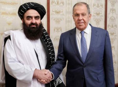 isw russia moves closer delisting taliban terrorist organizations afghanistan's acting foreign minister amir khan muttaqi (left) meets russian counterpart sergei lavrov (right) moscow 4 2024 left shakes hands establishes legal