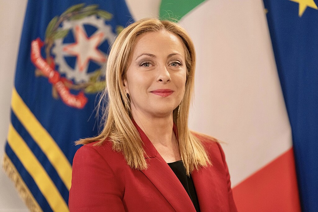 italy extends military aid ukraine through 2025 italian pm giorgia meloni 2023 governoit giorgia_meloni_official_2023 meloni's cabinet extended authorization transfer vehicles materials equipment approved decree law 23 2024 extending ukrainian government