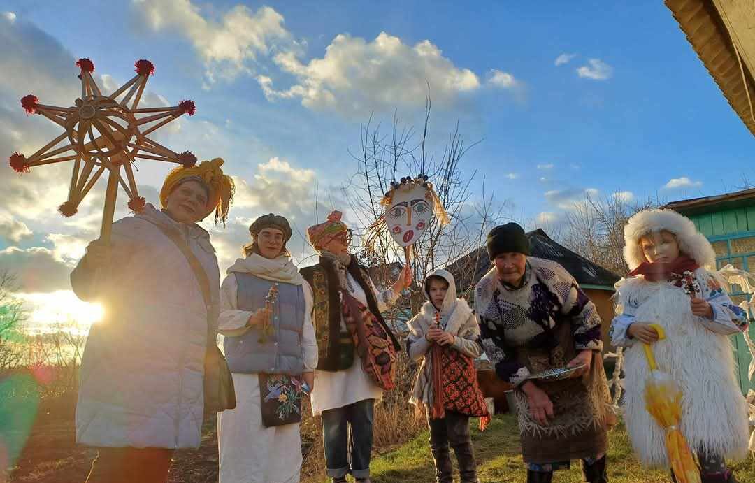 Christmas in Ukraine village