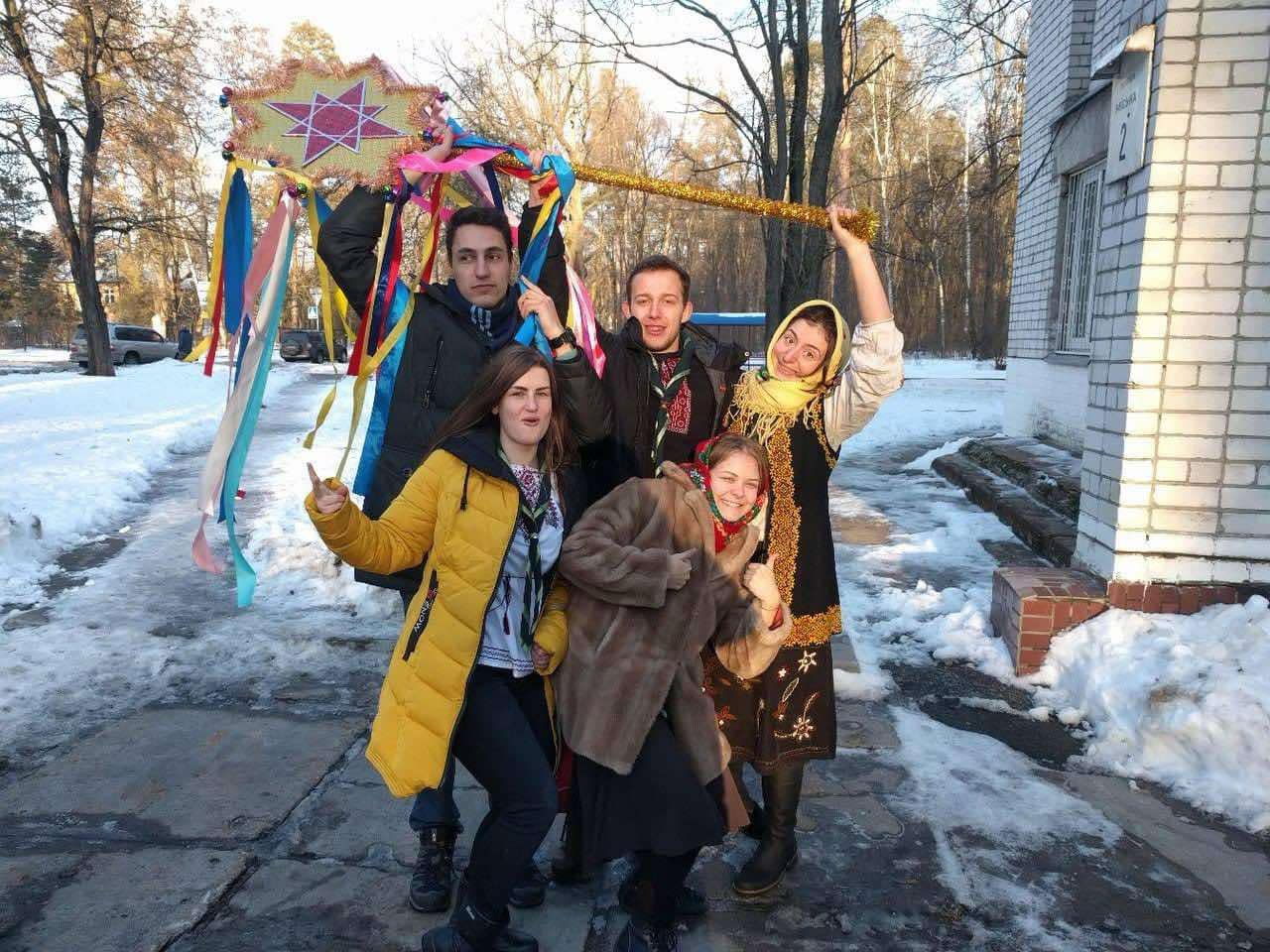 Christmas caroling in Ukraine