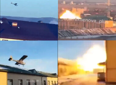 drones target kadyrov forces' bases grozny drone strike chechnya russia morning 15 2024 chechnya-drone-strikes four explosions rocked military facilities around 7 am local time opposition telegram channel niyso reported information