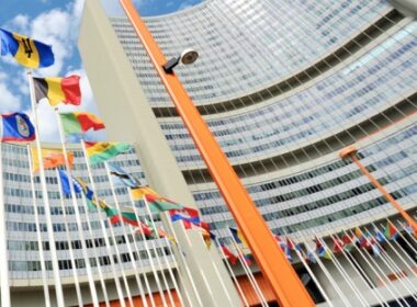 un nuclear watchdog board condemns russian attacks ukraine's energy grid failing mention russia member state flags front iaea's office vienna international center iaea atomic agency's 35-nation governors passed resolution 12