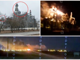 drones strike last operational oil refinery russia's rostov oblast novoshakhtinsk reference fire facility overnight 19 2024 russia russian authorities confirmed massive drone attack facilities night strikes hitting reportedly targeting military