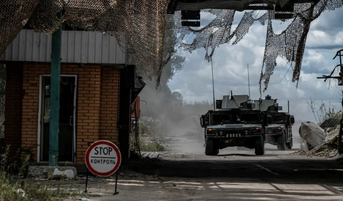 Ukrainian soldiers in Russia’s Kursk Oblast.