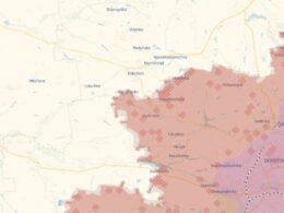 Situation near Pokrovsk, Donetsk Oblast (Russian gains in red). Map: DeepStateMap