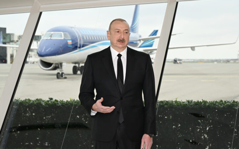 azeri airliner shot down ground near russia's grozny azerbaijan's president says ilham aliyev president_musahibe_291224_2 has stated azal civilian aircraft crashed christmas suffered external damage while russian airspace news agency trend