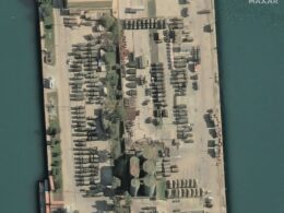 russia moves military equipment its coastal bases syria maxar's high-definition concentration russia's tartus naval base 17 2024 x/@evanhill russian scrap metal hardware satellite images reveal concentrating two following collapse ally