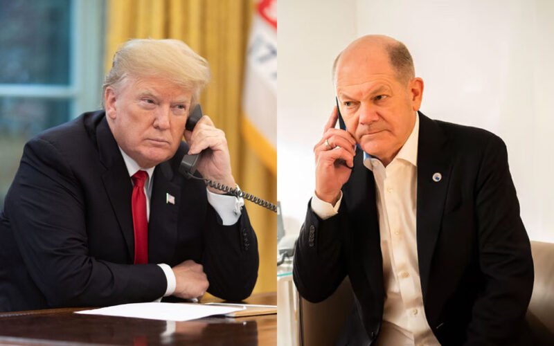 scholz trump agree seek peace ukraine phone call donald (left) during first presidential term 2018; german chancellor olaf (right) (photo sources flickr/trump white house archived steffen kugler/bundesregierung politico) trump-sholz-phone-scholz-hancellor-president-elect president-elect