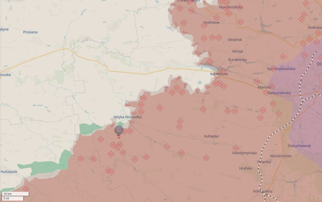 Ukraine conducting “stabilization measures” near Donetsk’s Velyka Novosilka to prevent Makarivka encirclement