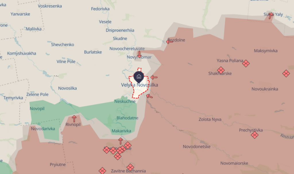 ISW: Russia encircles Velyka Novosilka, key hub for operations at the Donetsk-Zaporizhzhia-Dnipropetrovsk border