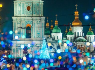 Kyiv Christmas tree St Sophia cathedral