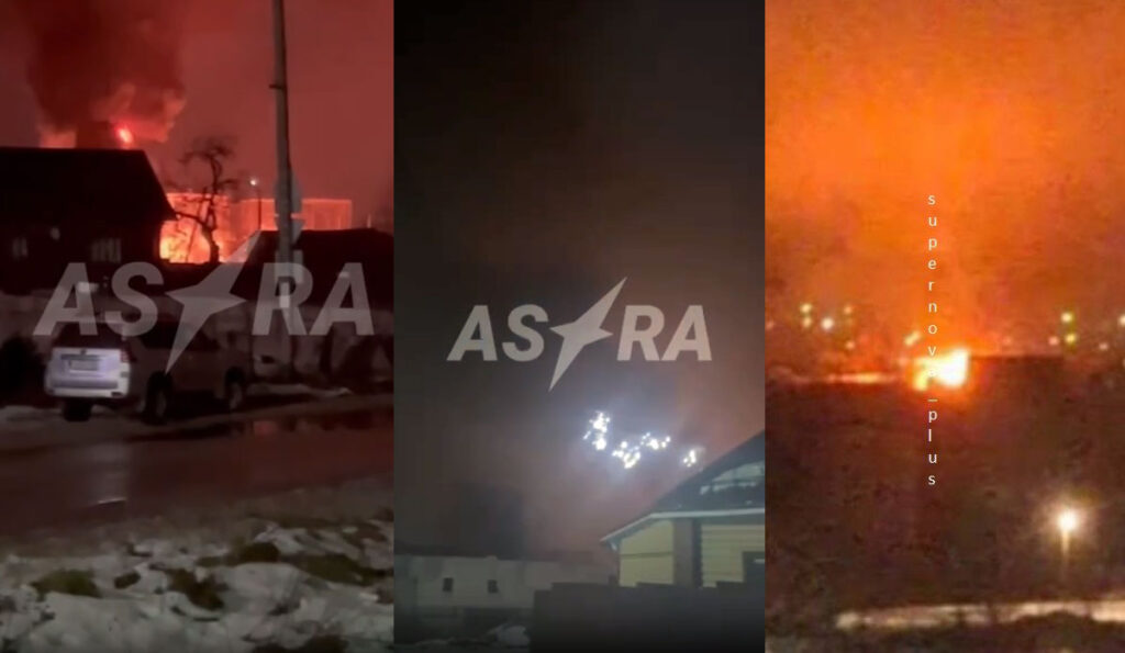 Fire engulfs Smolensk oil depot in Russia after alleged drone strike (video)