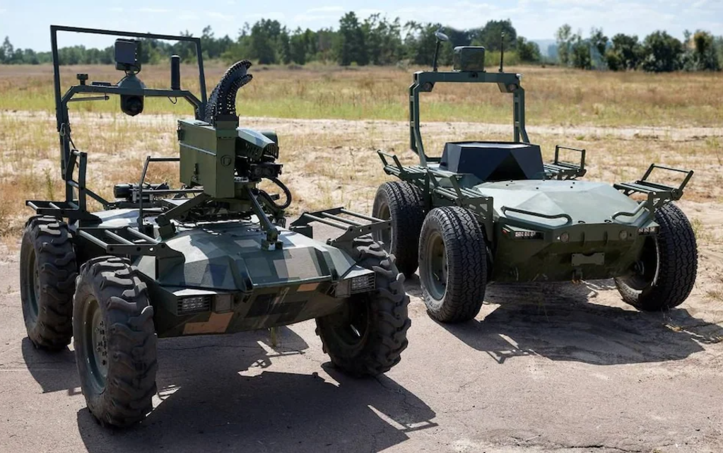 Examples of Ukraine's unmanned ground vehicles.