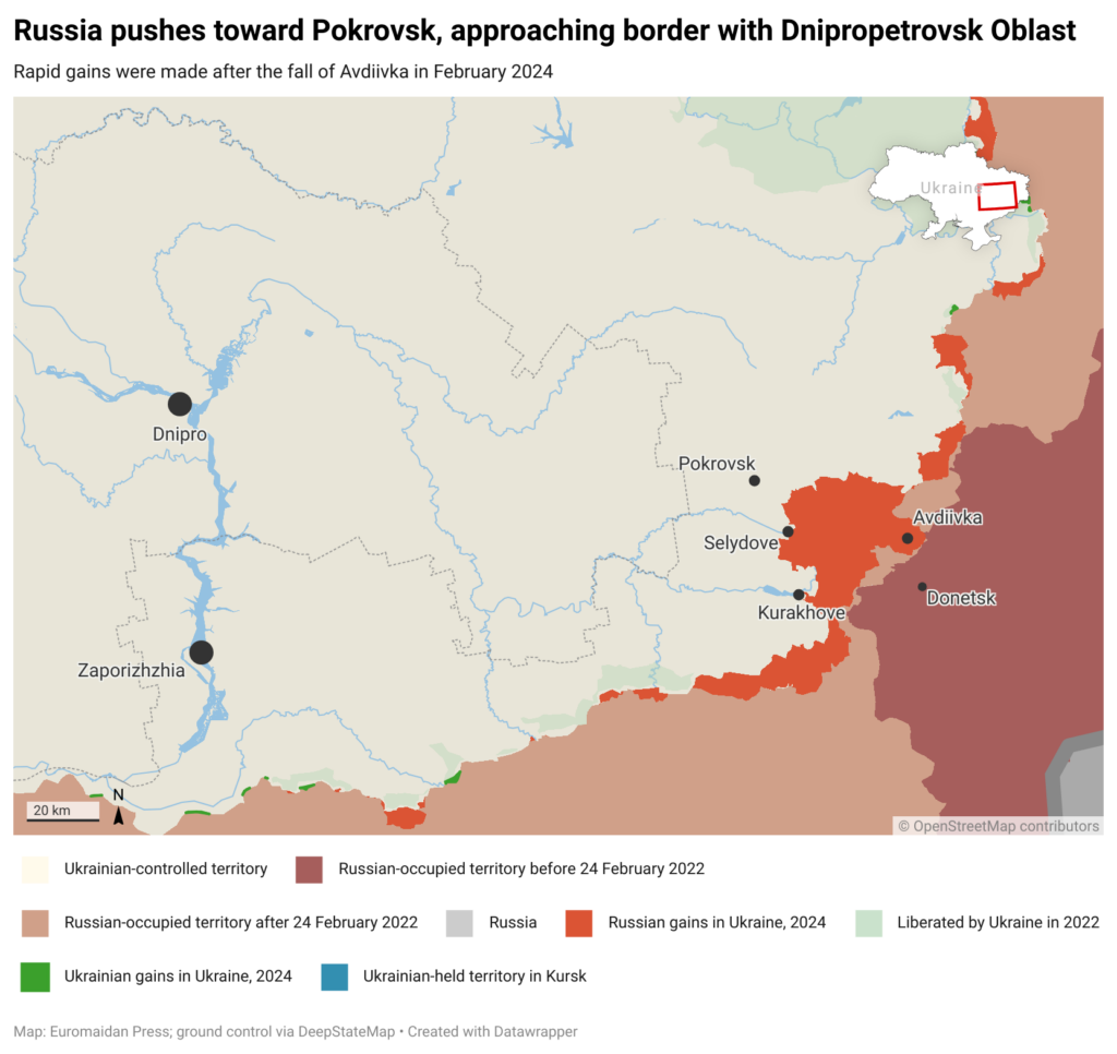 Avdiivka Pokrovsk Ukraine map