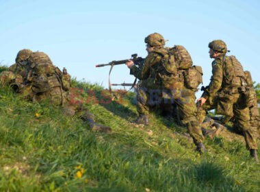 Members of the Estonian Defence Forces (EDF) take part in the Spring Storm exercises of the NATO Enhanced Forward Presence (ePF) force in Kadrina, Estonia on 19 May, 2023. The Spring Storm exercise that kicked off this week is the largest military exercise of the Estonian Defence Forces (EDF) involving allied NATO forces.