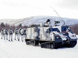 German soldiers take part in the NATO Nordic Response military exercises outside Alta, Norway, Thursday, March 7, 2024.