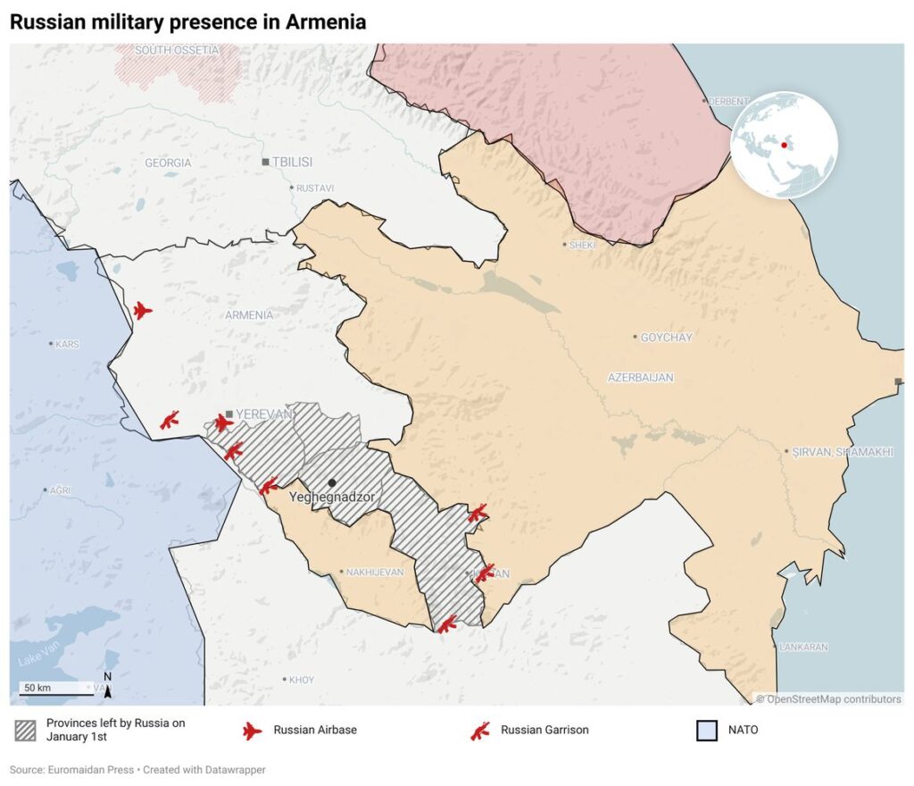 Armenia falling Russian influence Azerbajan