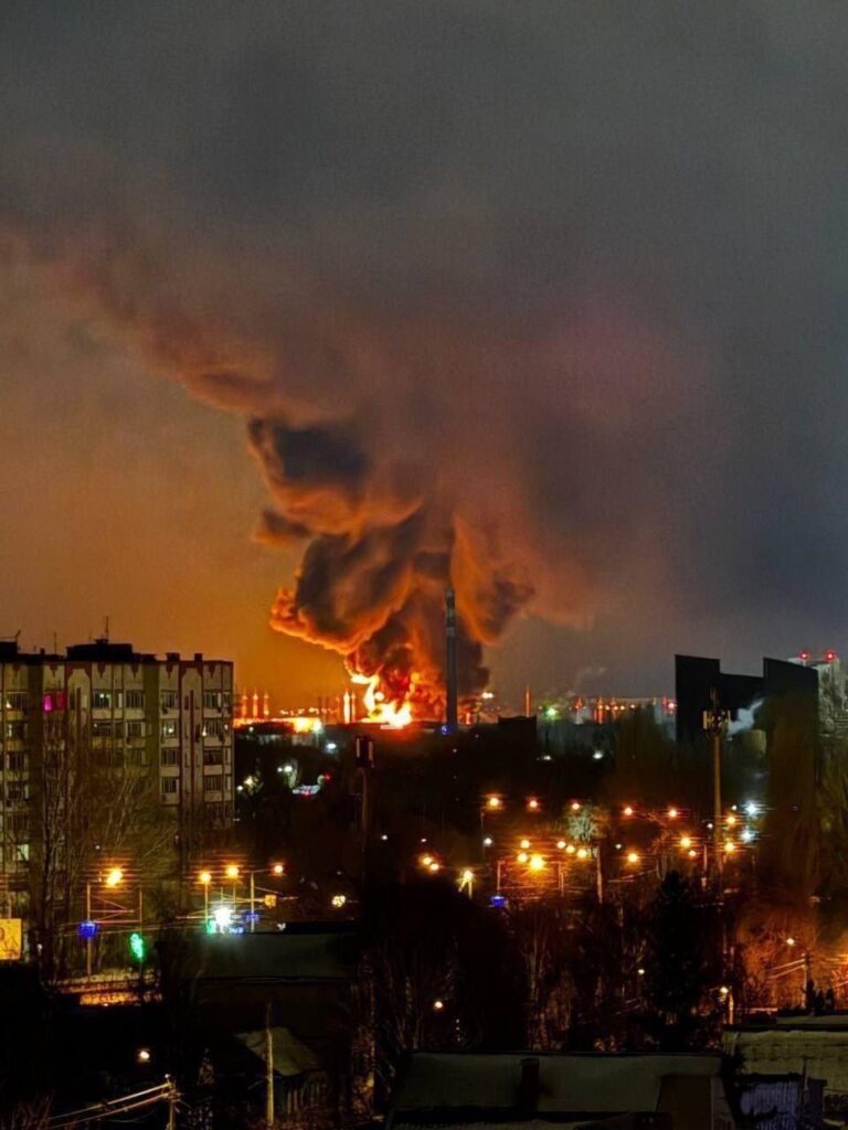 UPDATED: Engels-2 bomber base fuel supply burns after Ukrainian 32-drone night raid on Russia