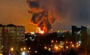 Ukrainian drone strikes Russia Engels Saratov