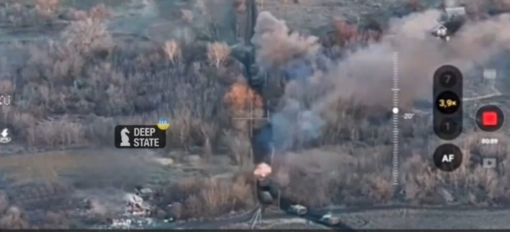 Russian armored column storms village near strategic city of Pokrovsk in Donetsk Oblast