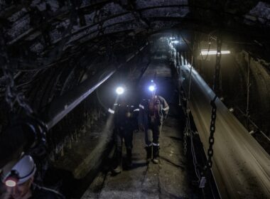 nyt ukraine destroys vital coking coal prevent russian tunnel access workers walking through shaft inside southeast frontline city pokrovsk donetsk oblast just embattled near ukraine’s front line news ukrainian reports