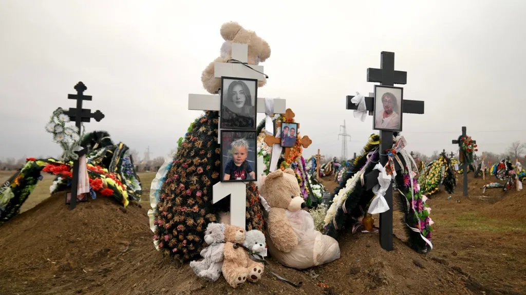 graves of the family from zaporizhzhia