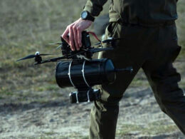 The fiber optic drone, photo via Ukraine's Ministry of Defense.