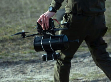 The fiber optic drone, photo via Ukraine's Ministry of Defense.