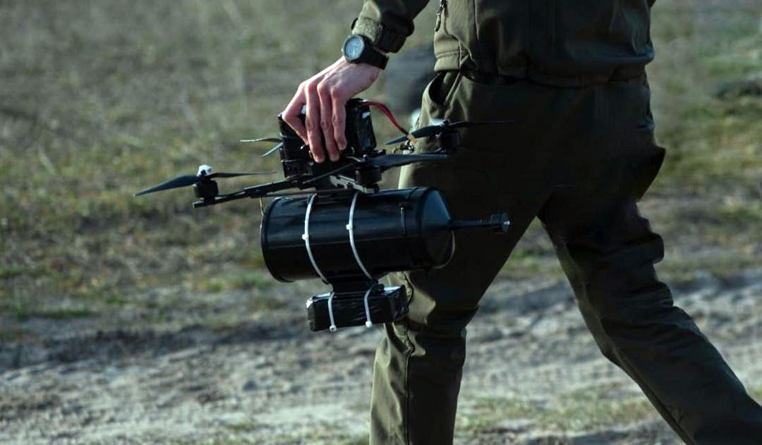 The fiber optic drone, photo via Ukraine's Ministry of Defense.