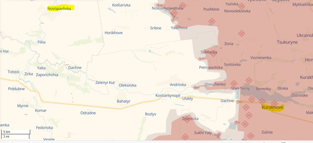 ukraine's general staff removes kurakhove sector daily reports donetsk oblast's dnipropetrovsk novopavlivka military 14 2025 russian forces concentrate efforts pokrovsk direction while situation toretsk city significantly deteriorates following occupation town