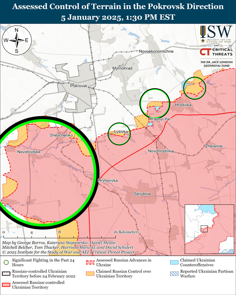 isw russian tries envelop pokrovsk increasing attacks east city command exploits weaker ukrainian positions overall prioritizing kurakhove directions across front forces have intensified offensive operations targeting defenses advancing toward strategic